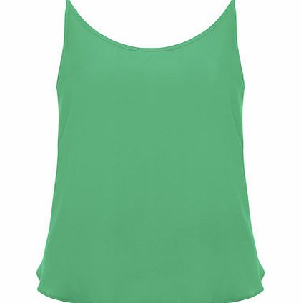 Dorothy Perkins Womens Petite green built up cami top- Green