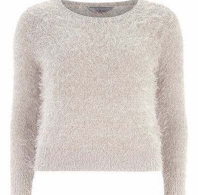 Dorothy Perkins Womens Petite mink fluffy jumper- Mink DP79232900