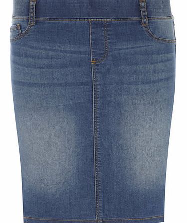 Dorothy Perkins Womens Petite vintage denim skirt- Blue DP79253324