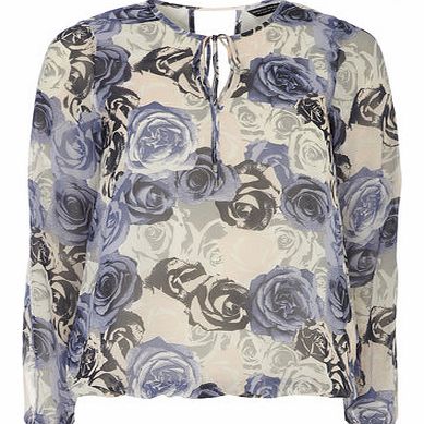 Dorothy Perkins Womens Pink and Black Rose Top- Pink DP05517214