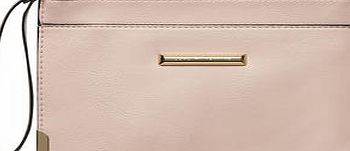 Dorothy Perkins Womens Pink metal corner wristlet bag- Pink