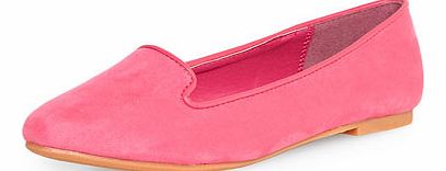 Womens Pink Smoking Slipper Pumps- Pink DP19850714