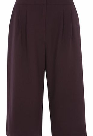 Womens Plum Crepe Culottes- Plum DP66791671