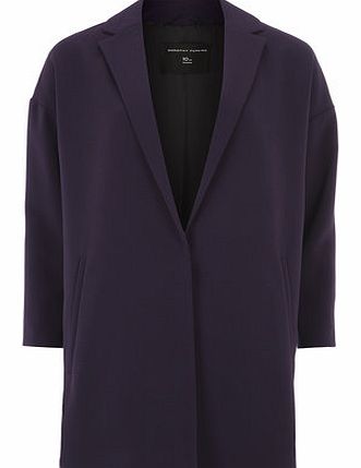 Dorothy Perkins Womens Plum Crepe Duster Jacket- Purple DP98520571