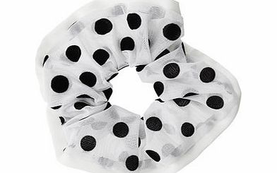 Dorothy Perkins Womens Polka Dot Cream Scrunchie- Cream DP49815417