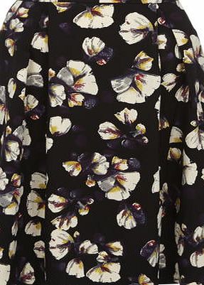 Dorothy Perkins Womens Poppy Lux Black Multi Petal Midi Skirt-