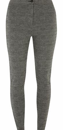 Dorothy Perkins Womens Prince of Wales Check Treggings- Grey