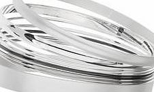 Dorothy Perkins Womens Silver Metal Bangle Pack- Silver DP49815953