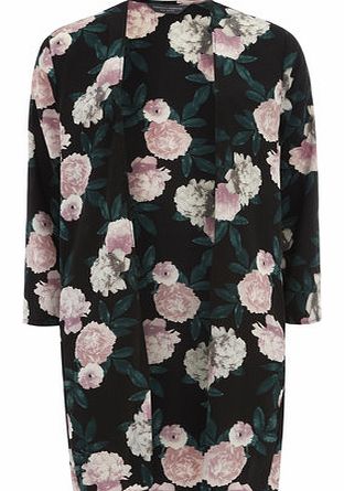 Dorothy Perkins Womens Tall Green Floral Print Kimono- Green