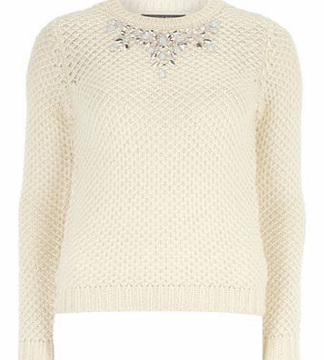 Dorothy Perkins Womens Tall Necklace Jumper- Pink DP55156815
