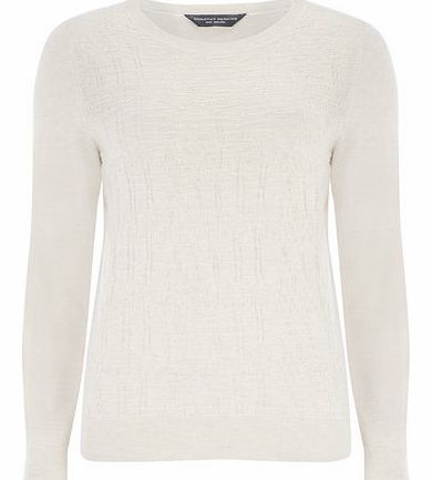 Dorothy Perkins Womens Tall oat croc jumper- Cream DP55148082