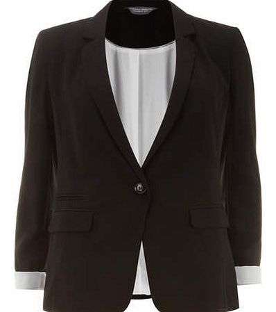 Dorothy Perkins Womens Tall One Button Blazer- Black DP66789111