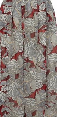 Dorothy Perkins Womens Tenki Red Patterned Skirt- Red DP61100411