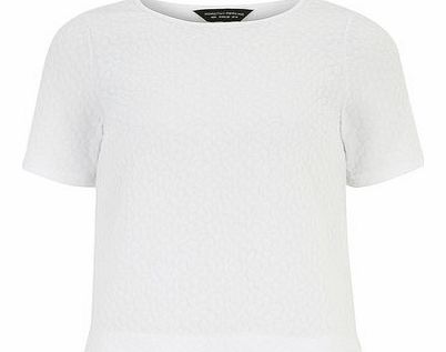 Dorothy Perkins Womens White Bubble Textured Tee- White DP05462020