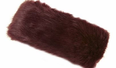 Dorothy Perkins Womens Wine Faux Fur Headband- Red DP11123920