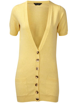 Dorothy Perkins Yellow long line cardigan