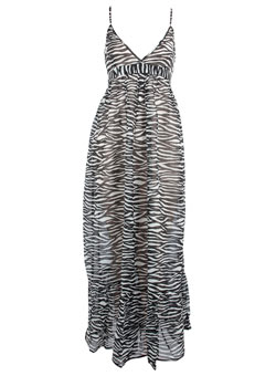 Zebra strappy maxi dress