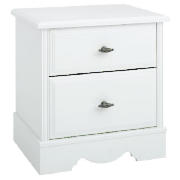 2 Drawer Bedside Chest White