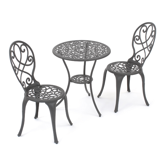 Black Bistro Garden Furniture Set