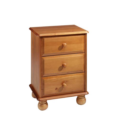 Dovedale Pine Dovedale 3 Drawer Bedside Cabinet