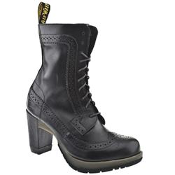 Dr Martens Female Diva Regina Wing Tip Boot Leather Upper Casual in Black