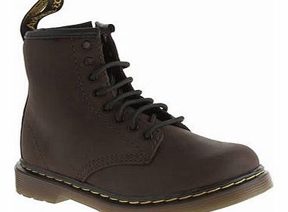 kids dr martens dark brown brooklee boys