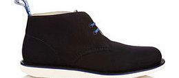 Mens Nixon black canvas desert boots