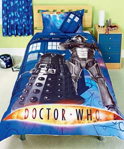 Dr Who Single Duvet Cover Set - Blue