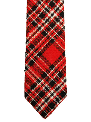 DRAKES Raw Spun Tartan Tie