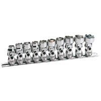 Draper 10 Piece 3/8andquot Square Drive Flexible Socket Set