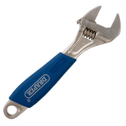 draper 200mm Soft Grip Adjustable Wrench