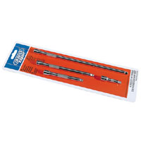 Draper 4 Piece 1/4andquot Square Drive Wobble Extension Bar Set