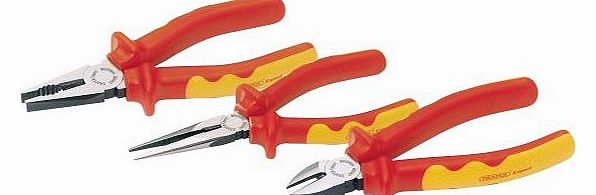 Draper Expert 69288 3-Piece VDE Insulated Pliers Set