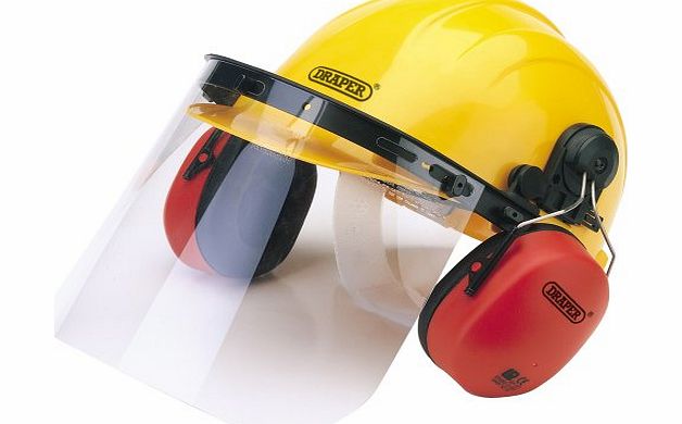 Draper Safety Helmet With Ear Muffs And Visor