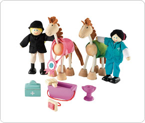 Dream Town Rosebud House Riding Set