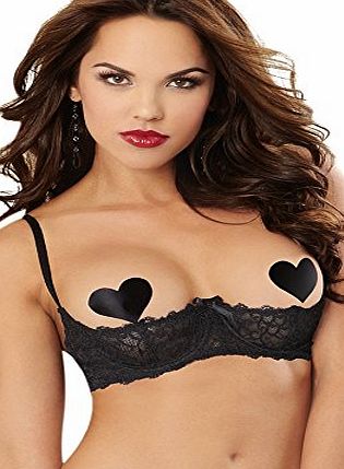 Dreamgirl Sexy and Delicate Scalloped Lace Open Cup Underwire Shelf Bra