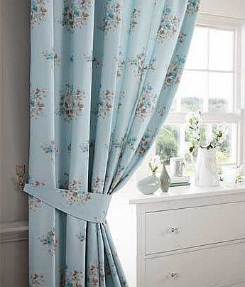 Elodi Pencil Pleat Curtains - 168x183cm - Duck Egg