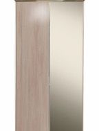 Berkeley 2 Door Wardrobe - Oak/Mirrored