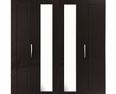 Dreams Oslo 4 Door Wardrobe With Mirrors - Black