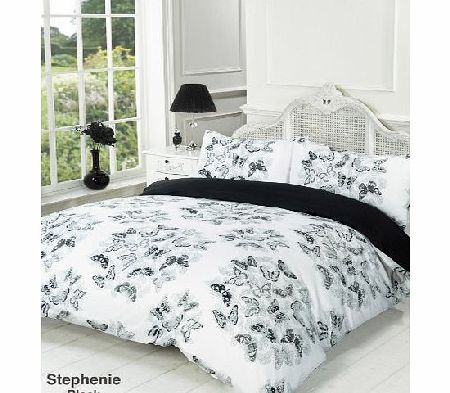 Dreamscene Duvet Quilt Cover Bedding Set Black White Single Double King Kingsize Super King