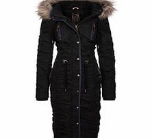 Black long-line parka