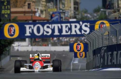 Drivers Ayrton Senna McLaren MP4/7 at Adelaide 1990 - Extra Extra Large (100cm x 150cm)