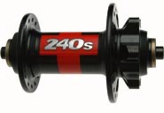 240s front hub 6-bolt disc mount black