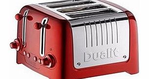 Dualit 46211 4 Slot Lite Metallic Red Peek N Pop