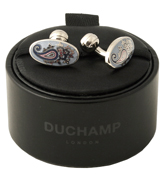 Floral Paisley Enamel Cufflinks