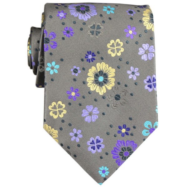 Gunmetal Bellflower Tie by