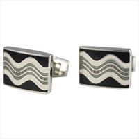 White Cosmic Wave Cufflinks by