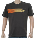 Dark Grey T-Shirt with Velour Design