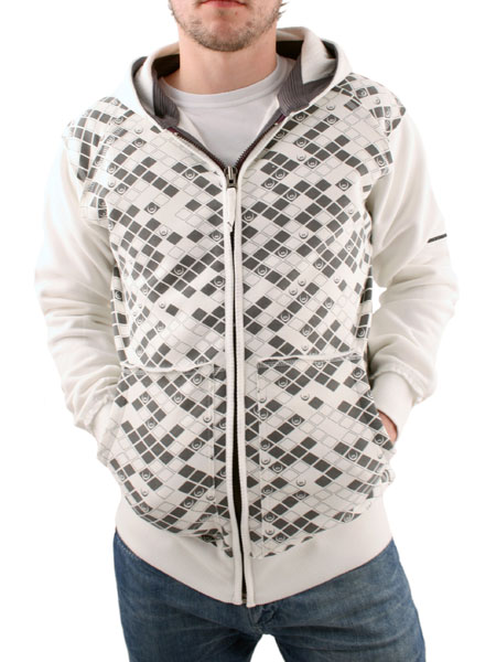 White Slate Molecule Hooded Zip