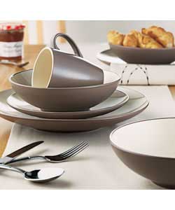 Duet 12 Piece Beige Dinner Set